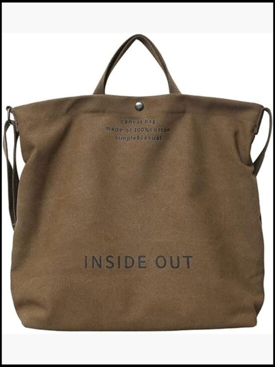 Handbags - Canvas Tote Bag Crossbody Shoulder Satchel Work Shopping Versatile Handbag